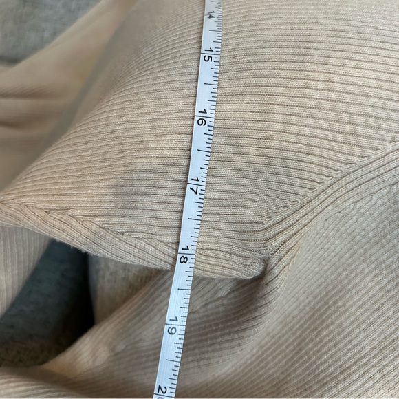 Quince Ribbed Button-Up Cardigan Beige Cotton Cashmere Size XL - Picture 7 of 7